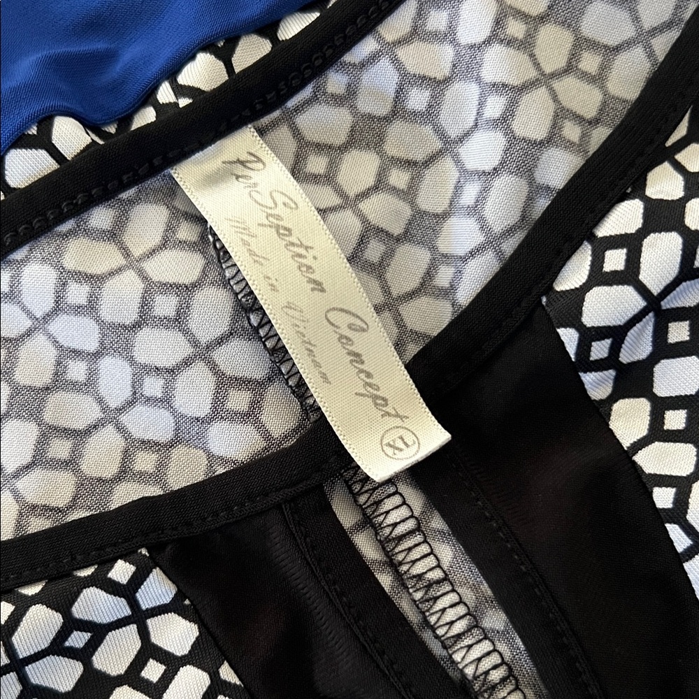 Perseption Concept Black And Blue Sleeveless Dress - image 5